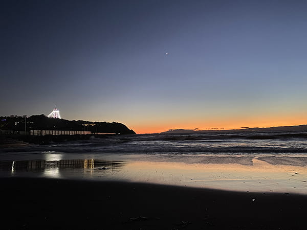 Want to come to Enoshima? Come right away! After the sunset, plenty of gourmet food and events for you!
