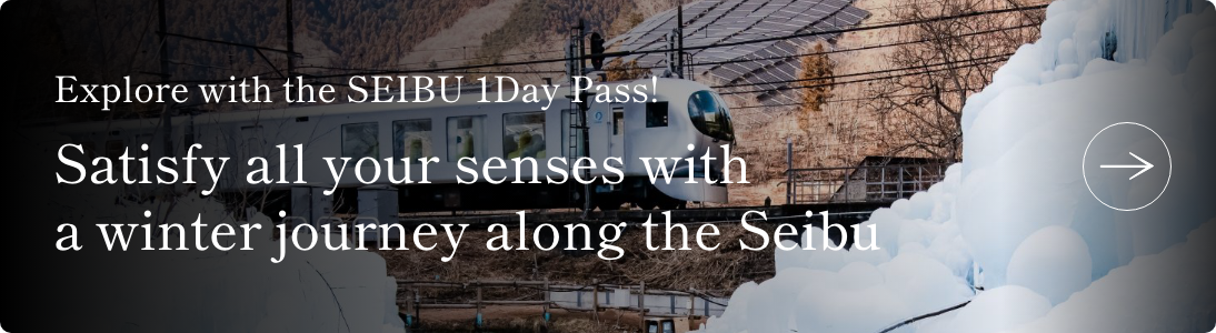 Explore with the SEIBU 1Day Pass! Satisfy all your senses with a winter journey along the Seibu Line.
